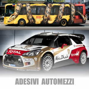 These are two excellent examples of stickers for cars and motorcycles on sports car and bus!