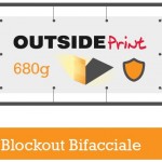 Questa grafica rappresenta alcune possibili lavorazioni per lo STRISCIONE 680g BLOCKOUT BIFACCIALE