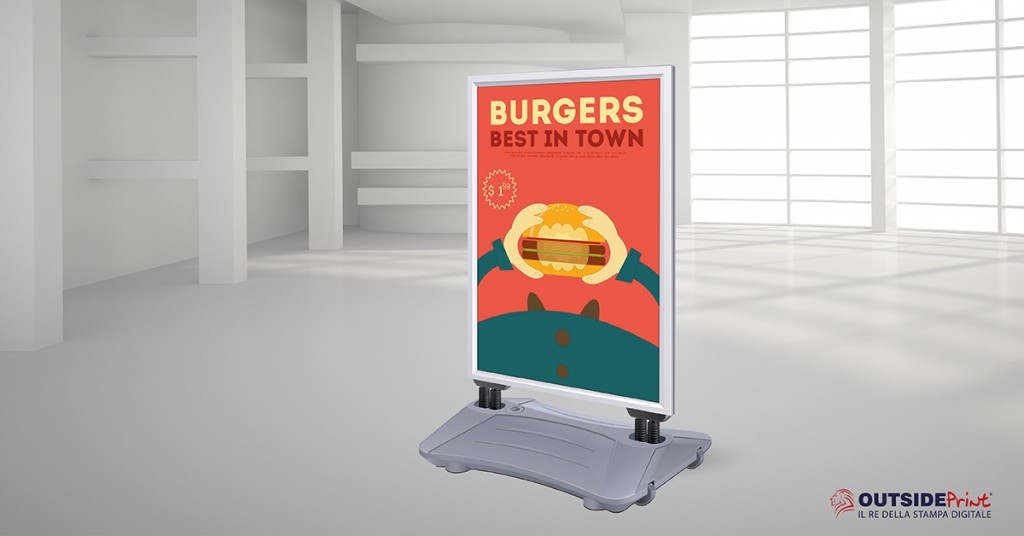 Outdoor poster stand