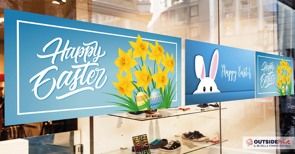 Pasqua: scegli le vetrofanie personalizzate per vetrine - The blog of  online digital printing